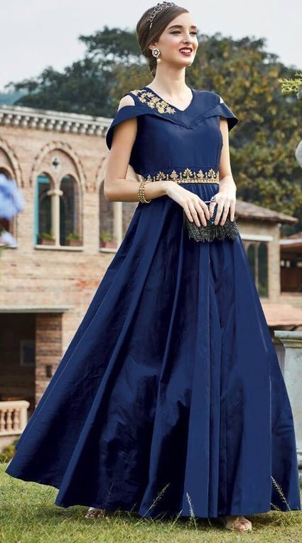 banarasi evening gown