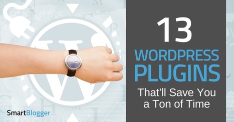 13 WordPress Plugins That’ll Save You a Ton of Time • Smart Blogger | Education 2.0 & 3.0 | Scoop.it