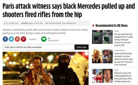 Témoignage grave au Daily Mirror concernant des tireurs blancs en Mercedes noire | ACTUALITÉ | Scoop.it
