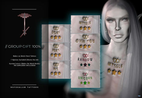 100% Chest Tattoo August 2021 Group Gift by Nefekalum Tattoos | Teleport Hub - Second Life Freebies | Second Life Freebies | Scoop.it