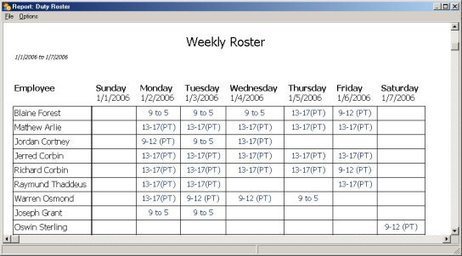 Download Annual Duty Roster Template Excel | Pr...