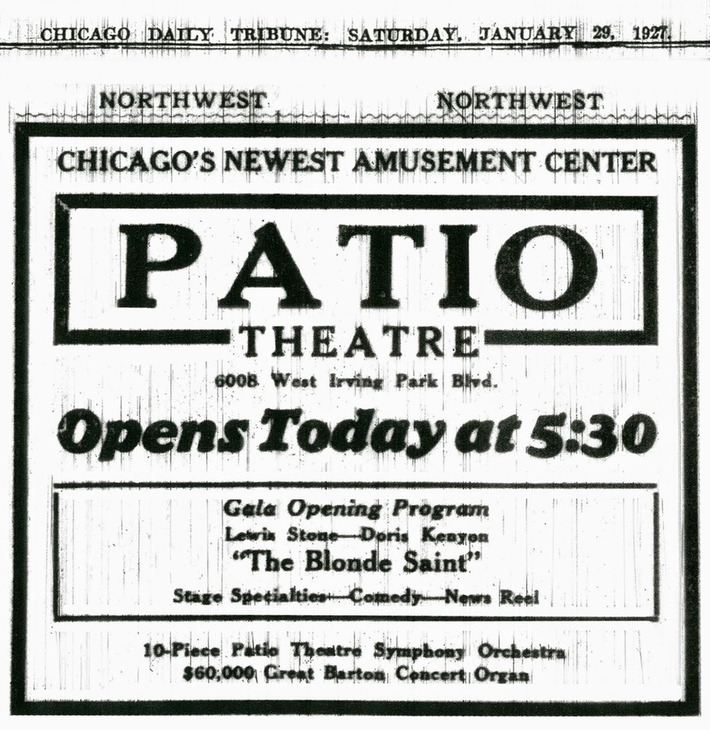Mitch O'Connell: Vanishing Chicago- The Patio Theatre, the Last Movie Palace! | Visiting The Past | Scoop.it
