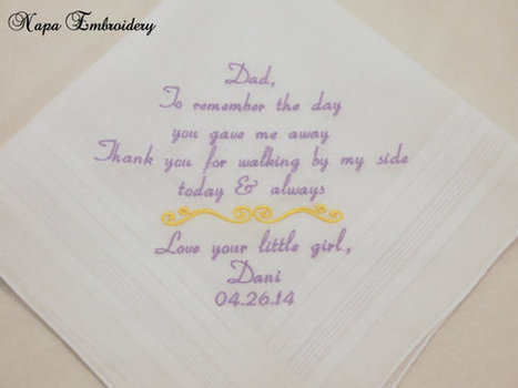 father of the bride handkerchief