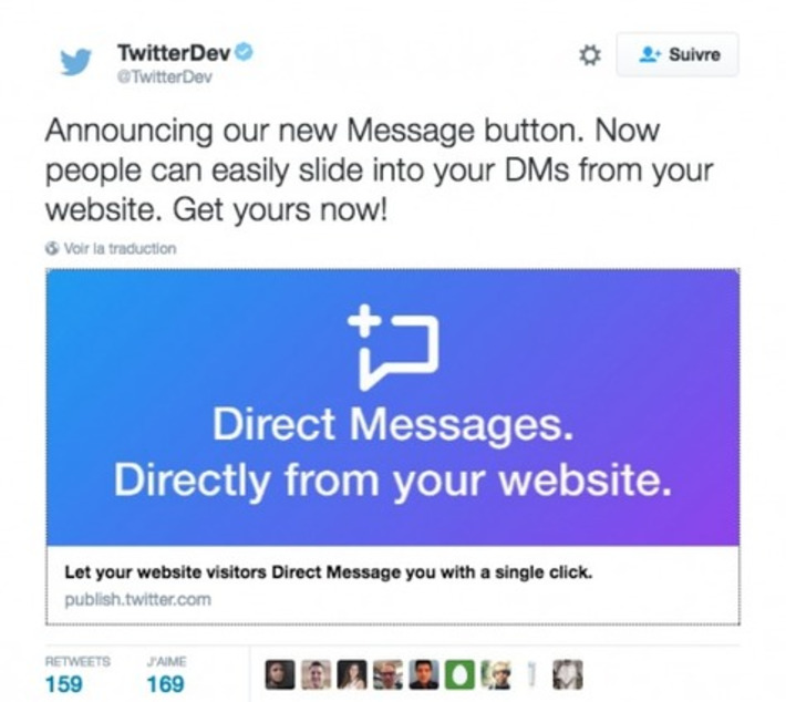 Twitter lance un bouton Message pour les sites web | Médias sociaux : Conseils, Astuces et stratégies | Scoop.it