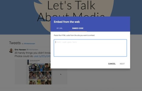 3 Steps to Embed Your Twitter Feed in New Google Sites by Eric Hansen | Distance Learning, mLearning, Digital Education, Technology | Scoop.it