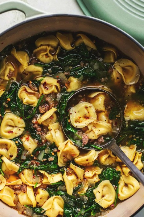 Tortellini Soup with Sausage and Spinach | foodSenses | Scoop.it