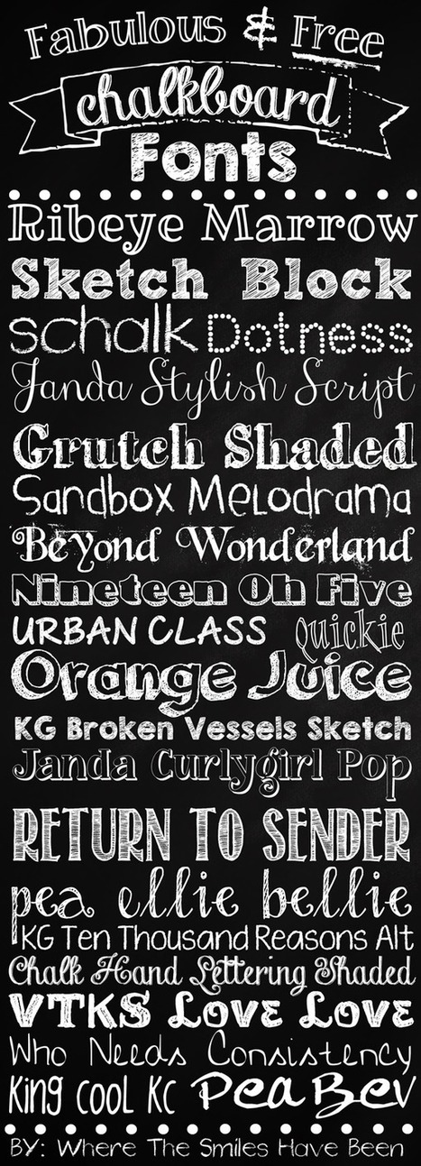 Fabulous & Free Chalkboard Fonts | Font Lust & Graphic Desires | Scoop.it