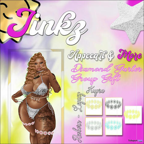 Diamond Garter October 2022 Group Gift by Jinkz | Teleport Hub - Second Life Freebies | Second Life Freebies | Scoop.it