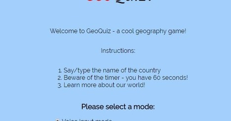 GeoQuiz - A Talking Map Quiz | TIC & Educación | Scoop.it