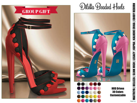 Diletta Beaded Heels January 2022 Group Gift by Hilly Haalan | Teleport Hub - Second Life Freebies | Second Life Freebies | Scoop.it