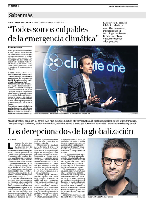 David Wallace, experto en cambio climático: “Todos somos culpables de la emergencia climática” | Ordenación del Territorio | Scoop.it