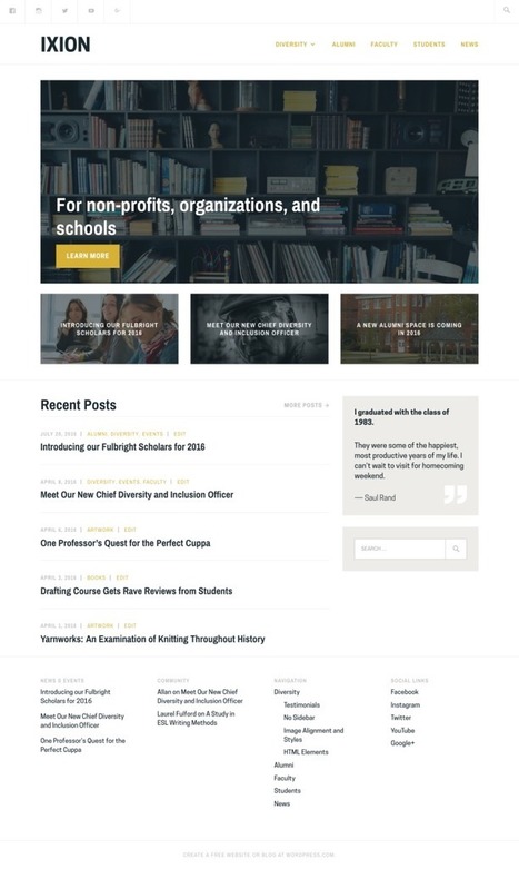 WordPress: New Theme: Ixion | #Blogs #Blogging #Themes #EDUcation #Schools | WordPress and Annotum for Education, Science,Journal Publishing | Scoop.it