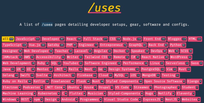 Do you know about the /uses page? You should! Great way to find out what other #geeks setup is (software, frameworks, computers, etc.) #mustSee #weekendread | WHY IT MATTERS: Digital Transformation | Scoop.it
