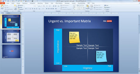 Free Urgent vs. Important Matrix Template for PowerPoint | Free Business PowerPoint Templates | Scoop.it