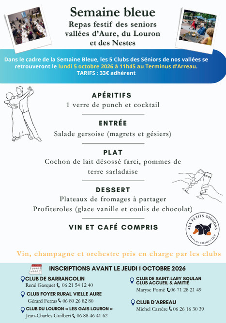 Repas festif des seniors &agrave; Arreau le 5 octobre | Vall&eacute;es d'Aure & Louron - Pyr&eacute;n&eacute;es | Scoop.it