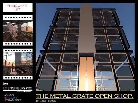 Metal Grate Open Shop Building by EX Engineers Co | Teleport Hub - Second Life Freebies | Second Life Freebies | Scoop.it