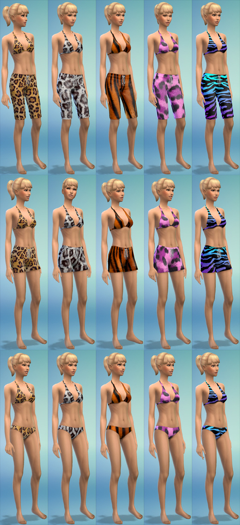 Animal Phur Swimwear for Women << KisaFayd sur Mod The Sims | Les Sims | Scoop.it