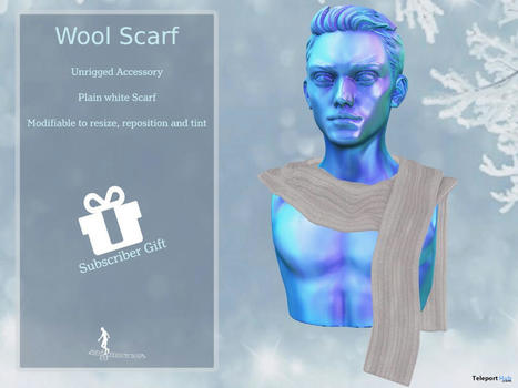 Wool Scarf December 2021 Subscriber Gift by HopScotch | Teleport Hub - Second Life Freebies | Second Life Freebies | Scoop.it