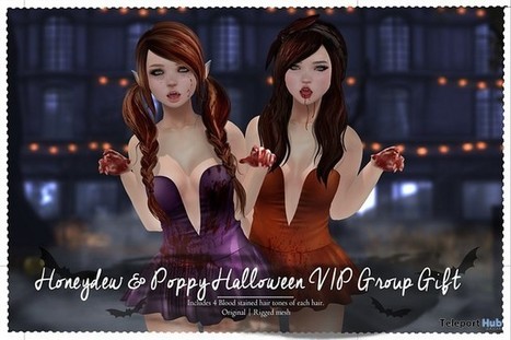 Honeydew and Poppy Hair Halloween Group Gift by Oleander | Teleport Hub - Second Life Freebies | Teleport Hub | Scoop.it