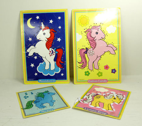 Set of 4 Vintage Retro My Little Pony Sewing Cards by Colorforms 1983 Hasbro 1980s | Kitsch | Scoop.it