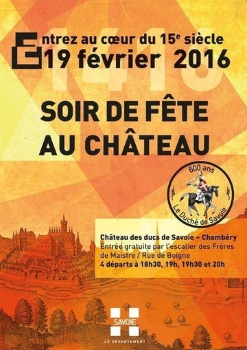 Chambéry Tourisme & Congrés : "19 fevrier 2016 | Soir de fête au Château | Ce monde à inventer ! | Scoop.it