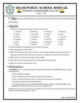 Cbse holiday homework for class 9 2021 picture
