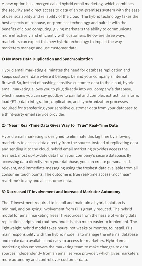 3 Ways Hybrid Email Technology Will Change Big Data Marketing - Chiefmarketer | 21st Century Public Relations | Scoop.it