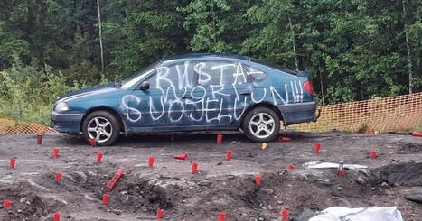 L&auml;nsiratikan ty&ouml;maalla ilkivaltaa: joku raahasi paikalle auton ja j&auml;tti sen kylkeen viestin | Uusimaa | Yle | A1Uutiset | Scoop.it