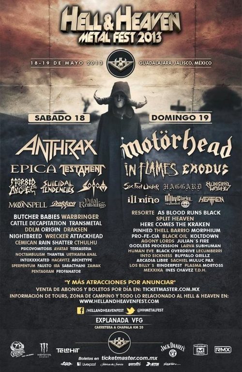 Motorhead y Anthrax encabezan el Hell And Heaven Metal Fest 2013