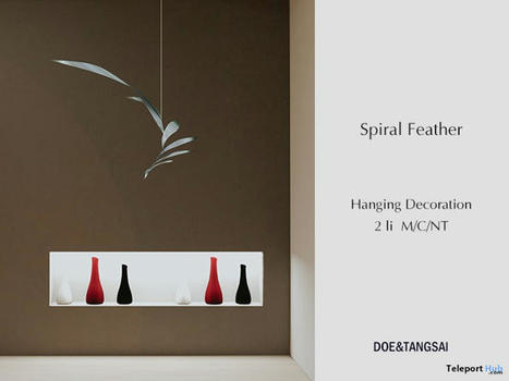 Spiral Feather January 2023 Group Gift by Doe & Tangsai | Teleport Hub - Second Life Freebies | Second Life Freebies | Scoop.it