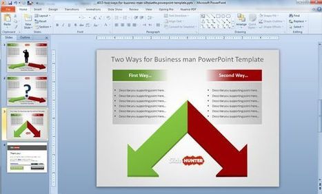 Free Two Ways Business Decision Template for PowerPoint Presentations | Free Business PowerPoint Templates | Scoop.it