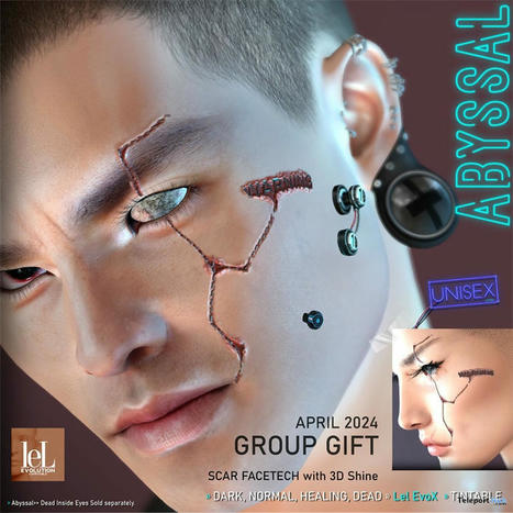Unisex Scar Face Tech April 2024 Group Gift by ABYSSAL | Teleport Hub - Second Life Freebies | Teleport Hub | Scoop.it
