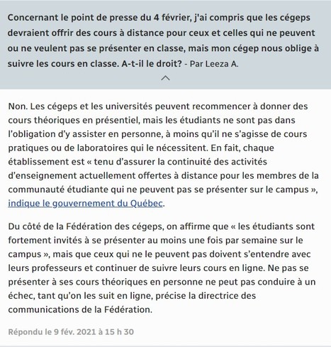 Confinement et consignes : on r&eacute;pond &agrave; vos questions | Veille m&eacute;dia | Scoop.it