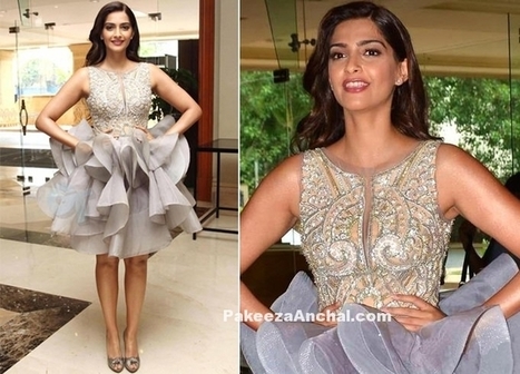 Sonam Kapoor in Ruffled Short Skirt at L'Oreal, #ActressInGreyDresses, #ActressInSkirts, #BollywoodActress, #BollywoodDesignerDresses, #CelebrityDresses, #CelebrityShortSkirt, #DesignerWear, #India... | Indian Fashion Updates | Scoop.it