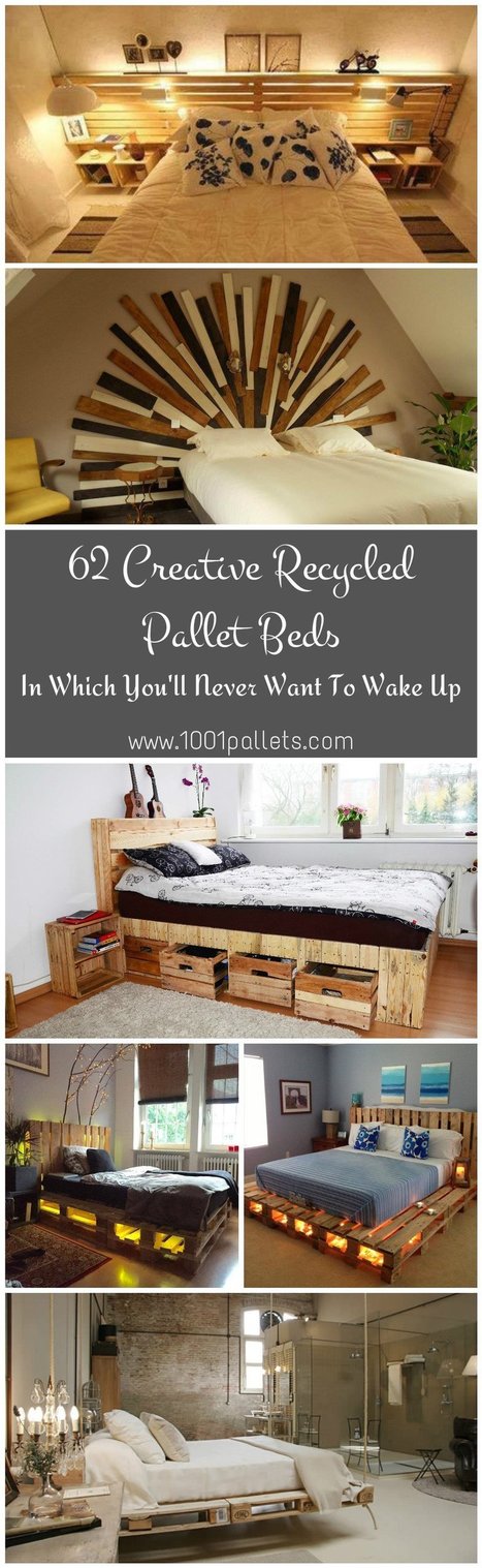 62 Creative Recycled Pallet Beds in Which You'll Never Want to Wake up | 1001 Pallets ideas ! | Scoop.it