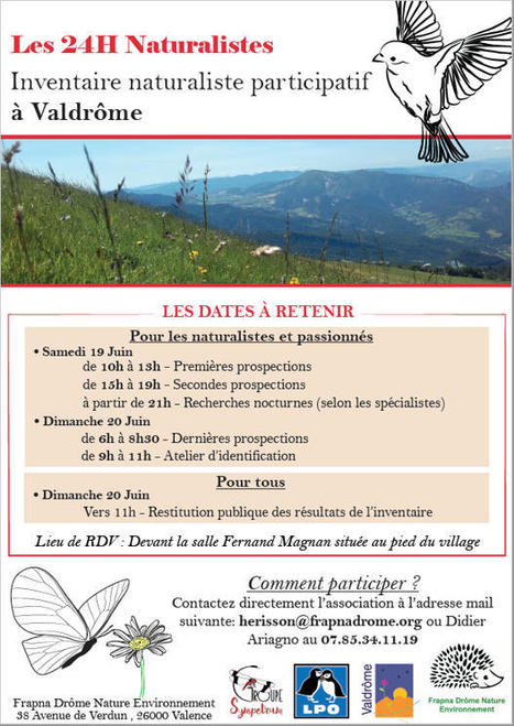 Inventaire participatif 24 heures naturalistes à Valdrôme – | Histoires Naturelles | Scoop.it