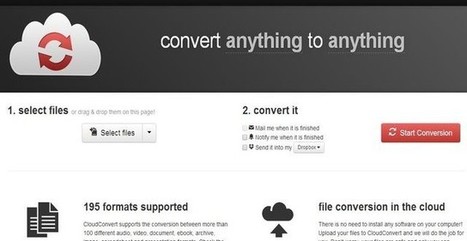 CloudConvert, convierte online cientos de formatos de archivos│@softapps | Educación, TIC y ecología | Scoop.it