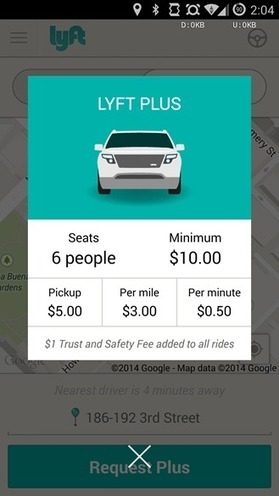 Lyft Android App Now Allows Some Users To Request Premium Lyft Plus Vehicles | Android Discussions | Scoop.it