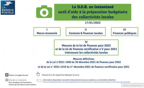 Ce qu’il faut retenir pour préparer son budget 2022 | Veille juridique du CDG13 | Scoop.it