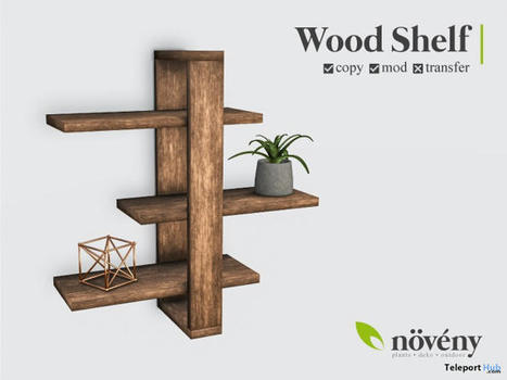 Wood Shelf Teleport Hub Group Gift by Noveny | Teleport Hub - Second Life Freebies | Second Life Freebies | Scoop.it