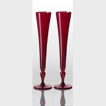 VENETIAN GLASS: Wedding Champagne Flutes in Red | Venetian Glass Site | Good Things From Italy - Le Cose Buone d'Italia | Scoop.it