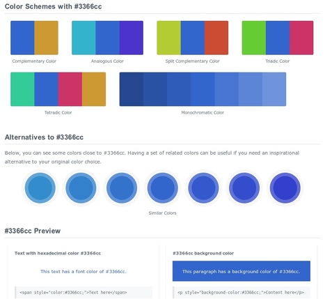 ColorHexa : choisir et assortir ses couleurs | Time to Learn | Scoop.it