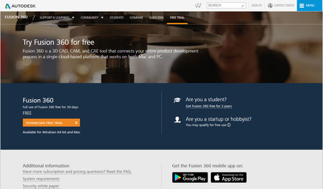 Online CAD/CAM Design Software | Free Trial & Download | Fusion 360 | #3D | Education 2.0 & 3.0 | Scoop.it