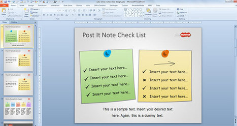 Free PowerPoint Check List Template with Post It Notes - Free PowerPoint Templates - SlideHunter.com | PowerPoint and Presentations | Scoop.it