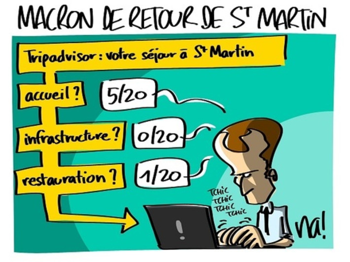 Macron de retour de St Martin | Baie d'humour | Scoop.it