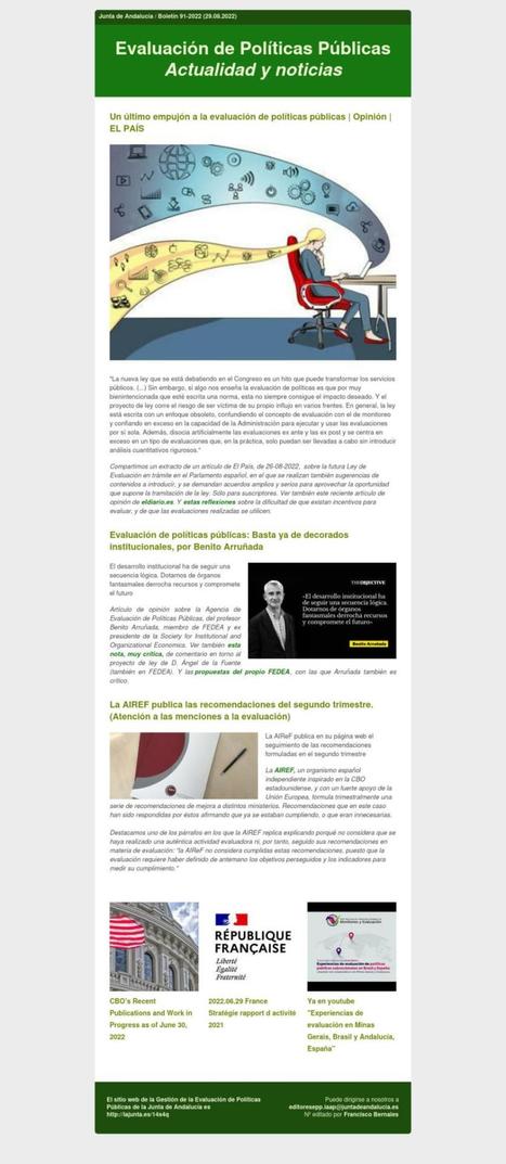 Boletín nº91 de Evaluación de Políticas Públicas. Actualidad y noticias | Evaluación de Políticas Públicas - Actualidad y noticias | Scoop.it