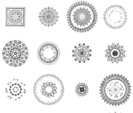 Decorative circle brush - Download | Qbrushes.net | Drawing References and Resources | Scoop.it