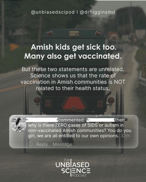 We recently received a comment asking, “Why are there ZERO cases of SIDS or autism in unvaccinated Amish communities?” This claim is a common myth, but it is not supported by scientific evidence. |... | Hésitations Vaccinales: Observatoire HESIVAXs | Scoop.it