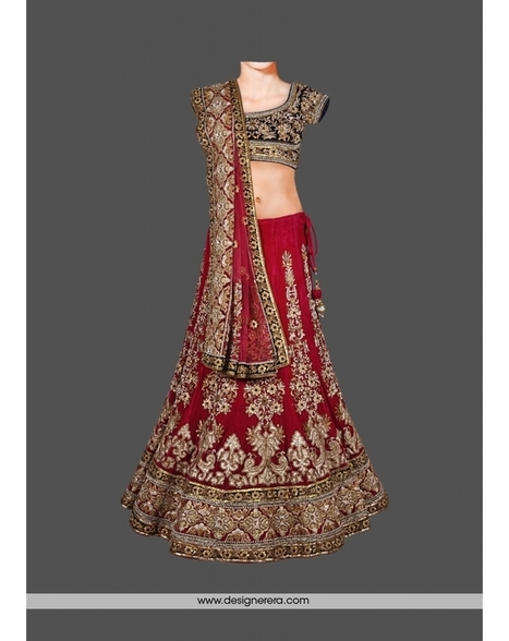 bridal lehenga red and golden online