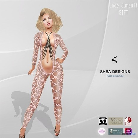 Lace Jumpsuit with Mesh Body Appliers Group Gift by SHEA Designs | Teleport Hub - Second Life Freebies | Teleport Hub | Scoop.it